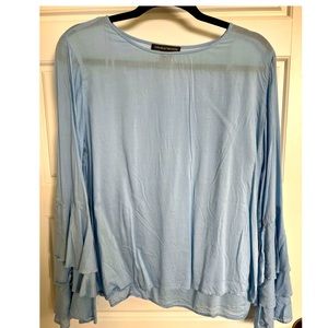 Chelsea & Theodore Size L Light Blue Blouse
